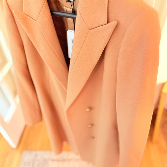 Harlow Wool Blend Mid Length Coat in Camel Size 8 - Picture 8 of 8